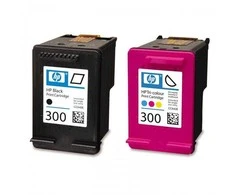 Hewlett Packard (HP) HP 300 Combo-pack Juodas/Tri-color Ink Cartridges, 200/200 pages, DeskJet D2560, F4280