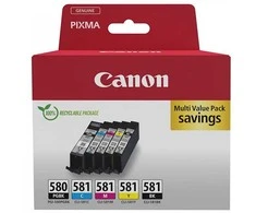 Canon PGI-580/CLI-581 (2078C007) Rašalinių kasečių komplektas, PGBK/BK/C/M/Y