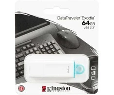 STICK 64GB USB 3.2 Kingston DataTraveler Exodia Baltas