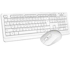 Klaviatūra A4Tech FG1012 Rinkinys klawiatur belaidė CZ, balta su myszą optyczną bezprzewodową, AA, klasyczna, 2.4 [Ghz]