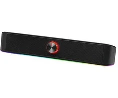 Kompiuterio kolonėlės Defender Soundbar Z10, 2.0, 6W, juoda, garsumo valdymas, LED foninis apšvietimas, USB/Bluetooth, 80Hz-20kHz