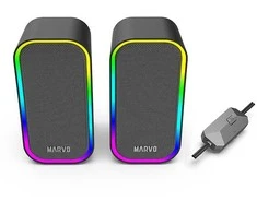 Kompiuterio kolonėlės Marvo SG-225 Havoc 20 2.0 Stereo RGB žaidimų kolonėlės | Juodos