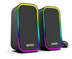 Kompiuterio kolonėlės Marvo SG-225 Havoc 20 2.0 Stereo RGB žaidimų kolonėlės | Juodos