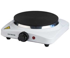 Laisvai pastatoma kaitlentė Orava VP-81 W elektrinė viryklė, 1500 W, temperatūros reguliavimas, 1 kaitlentė, rankinis valdymas, skersmuo 185 mm, balta