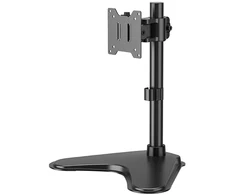 Laikiklis Powerton ERGO BASEO Regulowany uchwyt na monitorius, juoda, 20KG, wolnostojący, 17"-49", 75x75/100x100