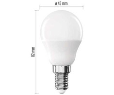 Neutralle LED żarówka EMOS Lighting E14, 230V, 4.2W, 470lm, 4000k, neutralna biel, 30000h, Mini Globe 45x45x82mm