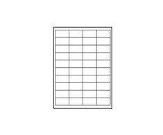 Etiketės logotipas 48,5 mm x 25,4 mm, A4, matinis, baltas, 44 etiketės, 140 gsm, 25 vnt.