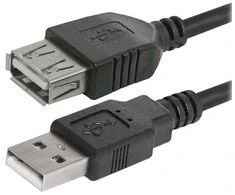 Logo Przedłużacz USB (2.0), USB A M - USB A F, 3m, juoda, blister