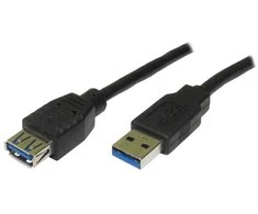 Logo Przedłużacz USB (3.0), USB A M - USB A F, 1.8m, juoda, blister