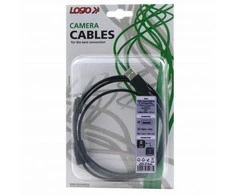 Logo USB kabelis (2.0), USB A M - 14-pin M, 1.8m, juoda, blister, FUJI, EOL
