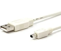 USB kabelis su logotipu (2.0), USB A M - 4 kontaktų M, 1.8m, baltas, lizdas, MITSUMI