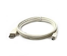 USB kabelis su logotipu (2.0), USB A M - 4 kontaktų M, 1.8m, baltas, lizdas, MITSUMI