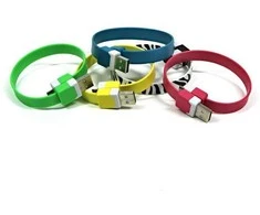 Logo USB kabelis (2.0), USB A M - microUSB (M), 0.25m, rožinė, blister, na nadgarstek, EOL