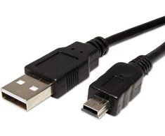 Logo USB kabelis (2.0), USB A M - miniUSB (M), 3m, juoda