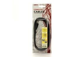 Logo USB kabelis (2.0), USB A M - USB A M, 1.8m, juoda, blister, High Speed