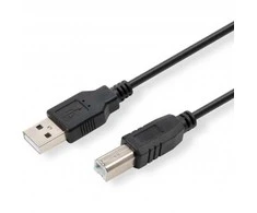 Logo USB kabelis (2.0), USB A M - USB B (M), 5m, juoda, blister