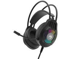 MARVO H8326 Akari 30 RBG Laidinės žaidimų ausinės | USB | 3.5 mm | Juoda