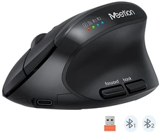 Meetion BTM008 Bevielė pelė, juoda, 2400DPI