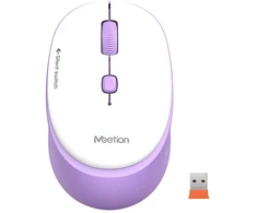 Meetion R571 Bevielė pelė, balta ir-violetinė, 1600DPI