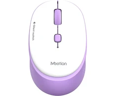 Meetion R571 Bevielė pelė, balta ir-violetinė, 1600DPI