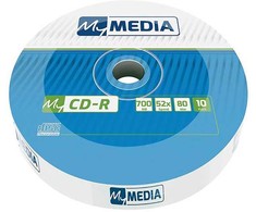 MyMedia CD-R, 69204, 10-pack, 700MB, 52x, 80min., 12cm, bez możliwości nadruku, wrap, Standard, do archiwizacji danych