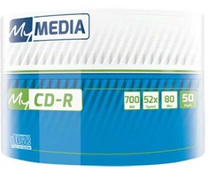 Verbatim MyMEDIA by Verbatim CDR 700MB 52X WIDE PRINTABLE 50PK Wrap 69206