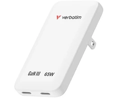 Nabíječka Essentials Slim, Įkroviklis jungiama į tinklą GaN USB-C1 PD 3.0 , USB-C2 PD 3.0, balta, 65W