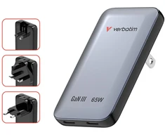 Nabíječka Essentials Slim, Įkroviklis jungiama į tinklą GaN USB-C1 PD 3.0 , USB-C2 PD 3.0, pilka, 65W