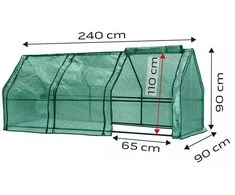 Szklarnia Šiltnamis 240 x 90 x 90 cm, PE folija, metalinė konstrukcija
