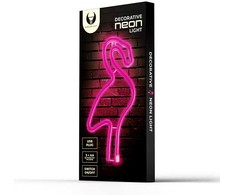 TelForceone Neon LED Light Flamingas rožinė Bat + USB FLNE18 Forever Light