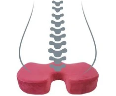 Powerton Ortopedijos pagalvėlės, slėgiui atsparus plastiko galiukas, ergonomiškas, raudonas satinas (raudonas vynas), putos su atminties efektas, P