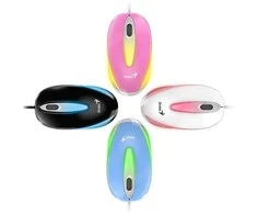 Genius Pelė DX-Mini pelė, 1000DPI, optinė, 3 klasė, laidinis USB, balta, klasikinė, RGB apšvietimas