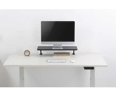 Laikiklis WP monitoriaus stovas, tvirtinamas prie stalo, juoda, metalinė/mdf plokštė, 20 kg keliamoji galia, Powerton, ergo