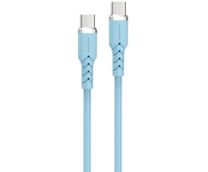 Powerton ENERGY PASTEL EDITION Kabelis USB-C, 100W, 1m, silikonowy, mėlyna