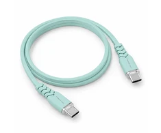Powerton ENERGY PASTEL EDITION Kabelis USB-C, 100W, 1m, silikonowy, miętowy