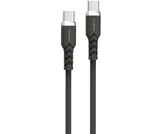 Powerton ENERGY DARK EDITION USB-C laidas, 60 W, 1 m, silikoninis, juodas