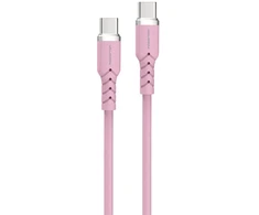 Powerton ENERGY PASTEL EDITION Kabelis USB-C, 60W, 1m, silikonowy, rožinė