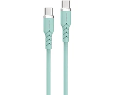Powerton ENERGY PASTEL EDITION Kabelis USB-C, 60W, 1m, silikonowy, miętowy