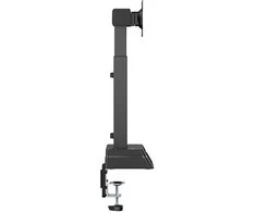 Powerton ERGO LEVION Laikiklis monitora su automatycznie regulowaną wysokością, juoda, 10KG, zacisk, 17"-32", kroviklis indukcinė