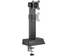 Powerton ERGO LEVION Laikiklis monitora su automatycznie regulowaną wysokością, juoda, 10KG, zacisk, 17"-32", kroviklis indukcinė