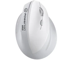 Powerton ERGO SPIRA Bevielė pelė, balta ir-pilka, 3200DPI