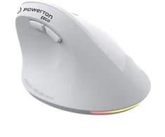 Powerton ERGO SPIRA Bevielė pelė, balta ir-pilka, 3200DPI
