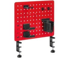 Powerton ERGO PEGBOARD Organizer na biurko gamingowe, raudona
