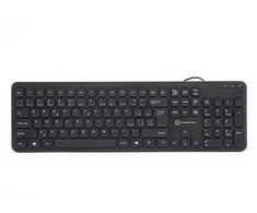 Powerton LIFE SLIM Klaviatūra su laidu (USB) CZ/SK, juoda