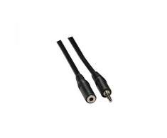 Jack Garso prailginimo kabelis lizdas (3,5 mm) M - lizdas (3,5 mm) F, 3 m, juodas, logotipas