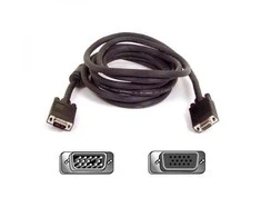 Vaizdo kabelių VGA (D-Sub) (M) - VGA (D-sub) (F) prailginimo kabelis, 2 m, rutulinis, su logotipu, lizdinė pakuotė, EOL