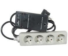 Neutralle EASY-OFF 230V atsarginis maitinimo kabelis su nuotolinio valdymo pulto aktyvavimu, CEE7 (šakė) - 4x lizdas, Maks. 2300W, juoda, energijos sąnaudos