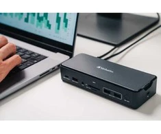 Verbatim USB-C Pro Docking Station CDS-15SSD, 15ports: SSD, USB A/C, HDMI, DP, Audio,SD+Micro SD,RJ45