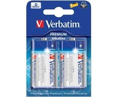 Vienkartinės „Verbatim“ šarminės D baterijos, 2 vnt. pakuotė