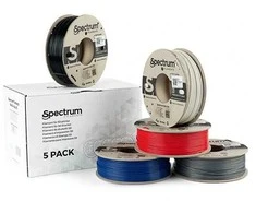 Spectrum Spectrum 3D filamentas, ASA 275, 1,75mm, 5x250g, 80749, mix Polar Baltas, Deep Juodas, Sidabrinis Star, Navy Mėlyna, Bloody Raudona
